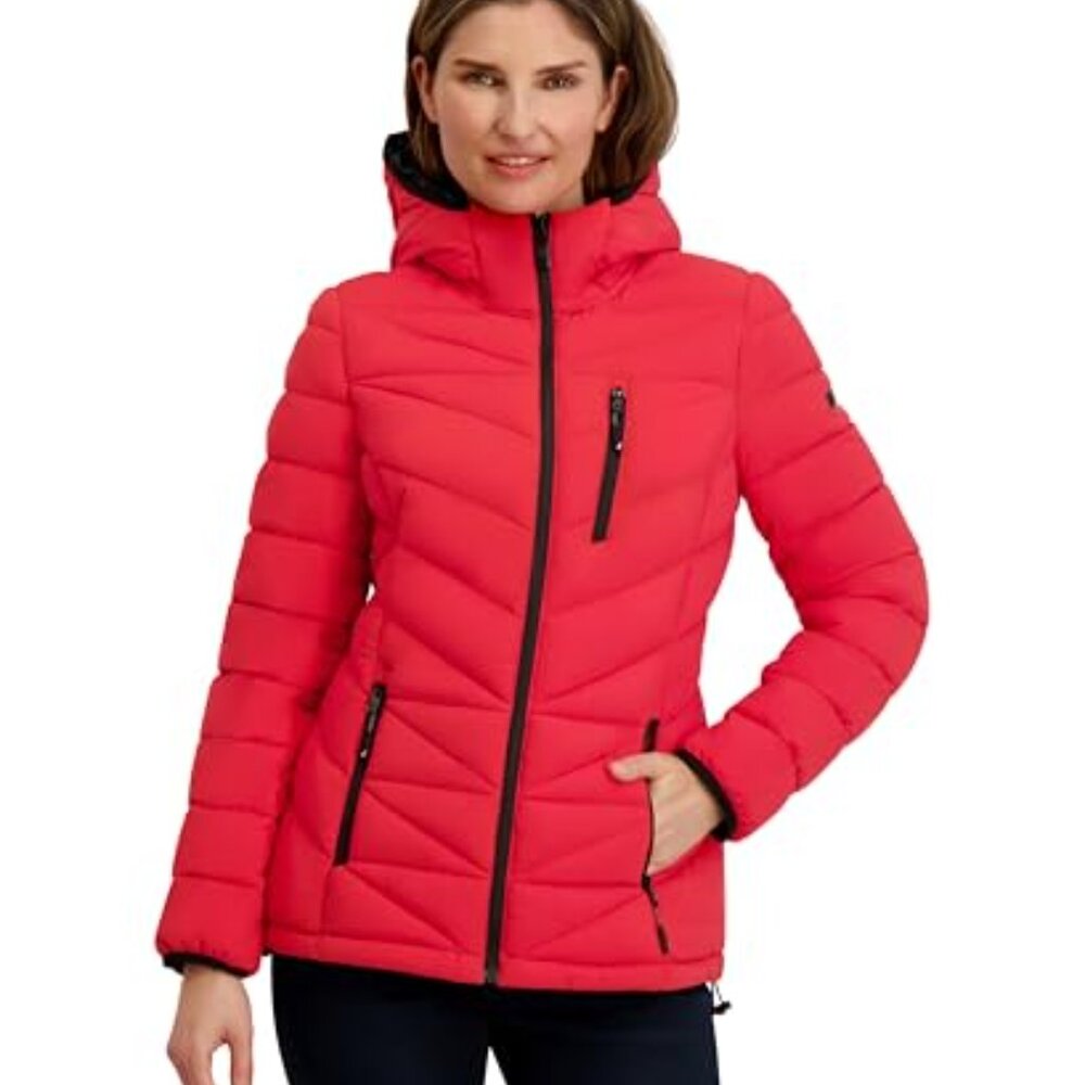 Packable Stretch Puffer Jacket Midweight Water-Re… - image 2